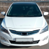 Накладки на фары (реснички) для Hyundai Solaris HS-1 рестайлинг (2014-2016) купить недорого с доставкой в Боровичи