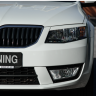 Вставки переднего бампера в стиле "RS" для Skoda Octavia III A7 (2013-2016) купить недорого с доставкой в Боровичи