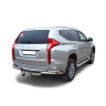Защита заднего бампера «Уголки двойные» для Mitsubishi Pajero Sport (2017-н.в.)(Нерж. Сталь) купить недорого с доставкой в Боровичи